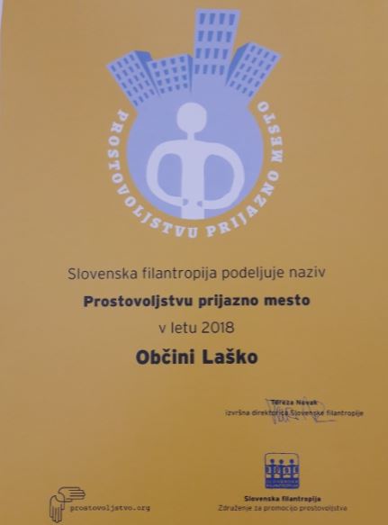 Prostovoljstvu prijazno mesto 2018 2